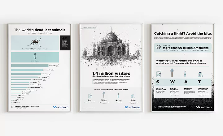 Image showing three different pages of the project.